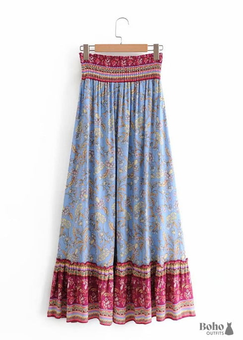 Faldas bohemias en azul Aurelia para mujer